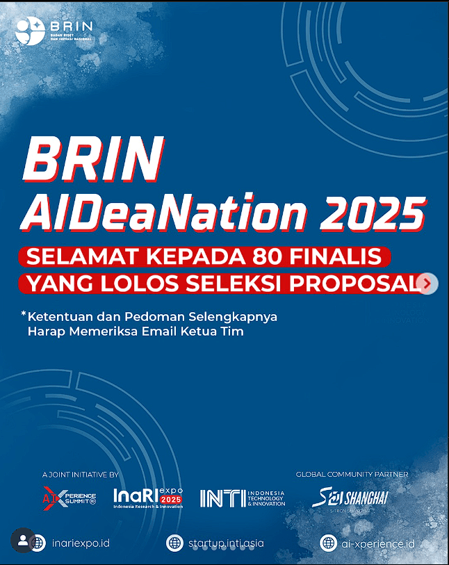 Tim kami lolos AIDEA Nation oleh BRIN - cuplikan aktivitas inovasi AI tahap pertama
