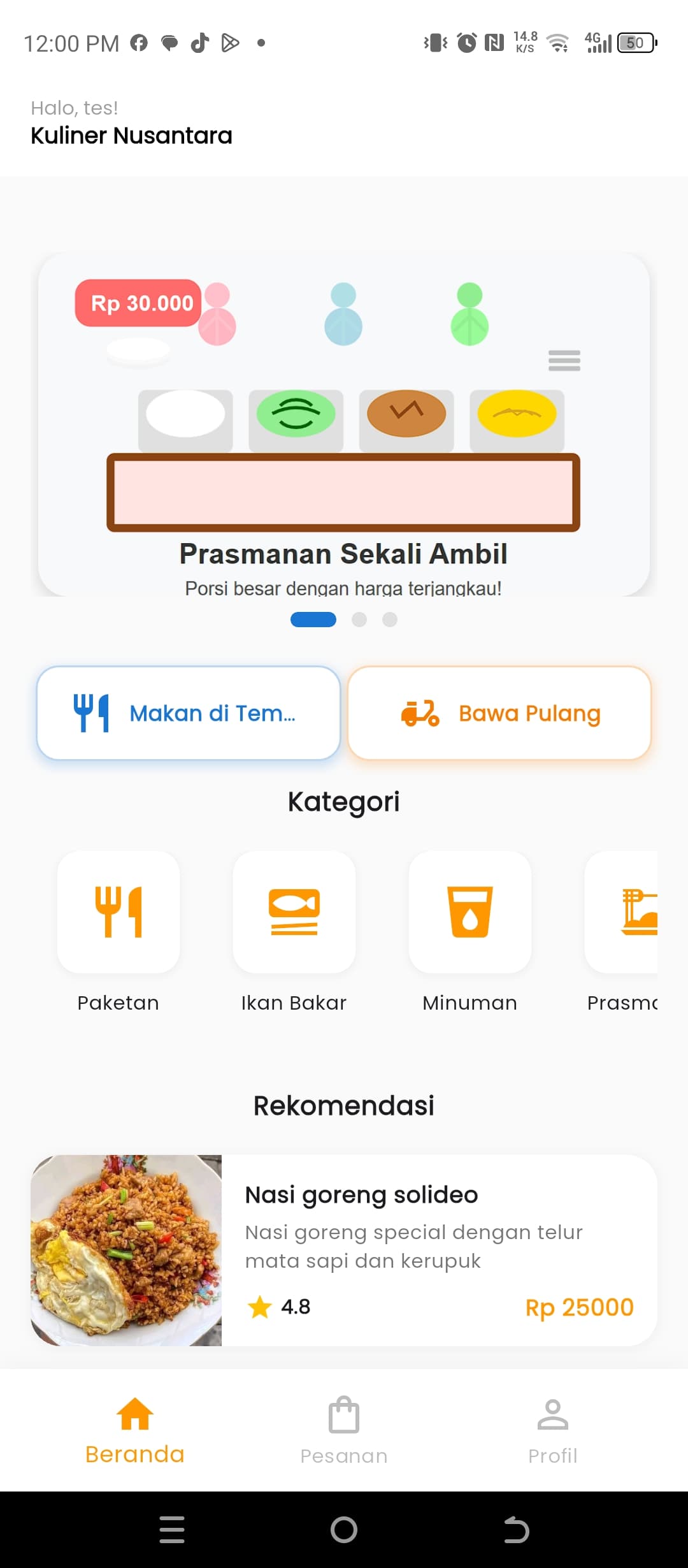 Solideo Kuliner App